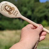 Wooden Spoon Wooden Soup Spoon Interesting Design Wooden Spoon With Long Handle Gift For Colleagues Friends Halloween Easter