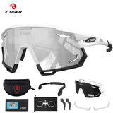 X-TIGER Cycling Sunglasses New Original Design White Frame Sports Glasses UV400 Esay Install Polarized Bicycle Men MTB Racing