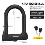 XUNTING Bicycle U-shaped Lock Safety Lock for Bicycle Accessories for Motorcycle Electric Scooter Mountain and Road Bike Lock