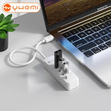 YHEMI MC803 USB-C Hub TYPE-C Adapter: USB3.0 * 4, ABS Material White