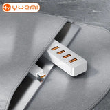 YHEMI MC803 USB-C Hub TYPE-C Adapter: USB3.0 * 4, ABS Material White