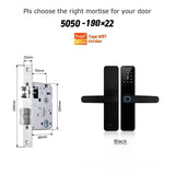 YRHAND Cerradura Inteligente Biometric Smart Lock Tuya App Remote Unlocking Keyless Wifi Lock Electronic Smart Door Lock
