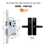 YRHAND Cerradura Inteligente Biometric Smart Lock Tuya App Remote Unlocking Keyless Wifi Lock Electronic Smart Door Lock