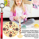 Yarn Holder For Knitting Easy To Carry Wood Dispenser For Knitting Yarn Embroidery Yarn Winding Prevention For Sweaters Hats