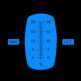 Yieryi 0～20% Milk Refractometer Handheld Milk Concentration Meter ATC Professional Digital Milk Purity Analyzer Tester