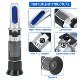 Yieryi 0～20% Milk Refractometer Handheld Milk Concentration Meter ATC Professional Digital Milk Purity Analyzer Tester