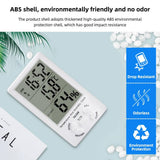 Yieryi 3 in 1 Digital Thermohygrometer 0°C-50℃ Clock ABS Indoor Thermometer Monitoring Sensor Humidity Meter Temperature Teser
