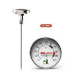 Yieryi Coffee Milk Thermometer 0-100℃ Hot Water BBQ Tea Colour Dial Temperature Sensor Adjustable Stainless Steel Probe Detector