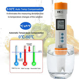 Yieryi Digital PH-200 Ph Meter Professional Aquarium Swimming Pool PH Testers Acidity 0-14 Ph Water Quality Detector Monitor ATC