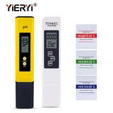 Yieryi Digital PH Meter 3 in1 TDS EC TEMP Water Quality Tester ATC Aquarium Conductivity Analyzer Instruments 0-9999Us/Cm/Ppm