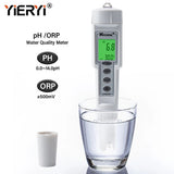 Yieryi Digital PH ORP Meter Aquaculture Pond Water Quality Analyzer Tester Oxidation-Reduction Monitor ATC for Swimming Pool Sp