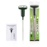 Yieryi Digital Soil Meter 4-in-1 Soil Temperature Sunlight Intensity Air Temperature&Humidity Plant Environment Analysis Tester