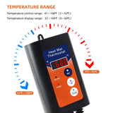 Yieryi Heat Mat Thermostat with Temperature Needle 0-60°C Plant Pet Thermostat Controller for Greenhouse Seedling Reptiles