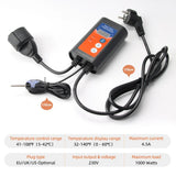 Yieryi Heat Mat Thermostat with Temperature Needle 0-60°C Plant Pet Thermostat Controller for Greenhouse Seedling Reptiles