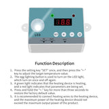 Yieryi Micro Thermostat Digital WHT-01 Temperature Controller 0℃-99.9℃ Temperature Switch Monitor 110V-220V