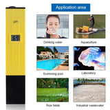 Yieryi PH Meter 0.0-14.0 Digital Aquarium Water Quality Monitor Tester for Pools Drinking Water SPA Laboratory