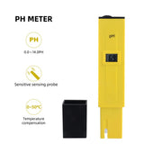 Yieryi PH Meter 0.0-14.0 Digital Aquarium Water Quality Monitor Tester for Pools Drinking Water SPA Laboratory