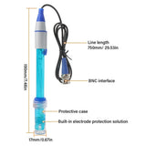 Yieryi Ph Electrode Probe Aquarium Swimming Pool BNC Replace Probe Connector PH Calibration Liquid Tester Acidity Meter Detector