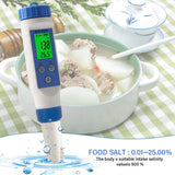 Yieryi Smart Bluetooth Food Salinity Meter for Salt Water ATC Brine Pickle Sodium Chloride Multi-parameter Tester 0.01-25.00%
