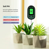 Yieryi Soil PH Meter Smart Soil Tester with Voice and Light Alarm Moisture Meter Temp Sunlight Intensity Analysis Soil Acidity