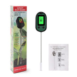 Yieryi Soil PH Meter Smart Soil Tester with Voice and Light Alarm Moisture Meter Temp Sunlight Intensity Analysis Soil Acidity