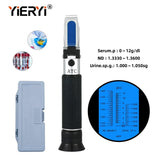 Yieryi Urine Serum Protein Refractometer ATC Clinical Medical Physiological Fluid Concentration Meter Refractive Plastic Box