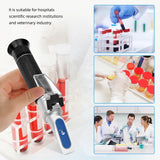 Yieryi Urine Serum Protein Refractometer ATC Clinical Medical Physiological Fluid Concentration Meter Refractive Plastic Box