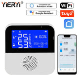Yieryi WIFI Smart Thermometer Bedroom Hotel Office Temperature Humidity Loggers Sensor Fish Tank Water TEMP Monitoring Detector