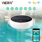 Yieryi WiFi Smart Chlorine Meter Solar Floating CL PH EC TDS ORP SALT Swimming Pool Water Quality Monitor Tester with Gateway