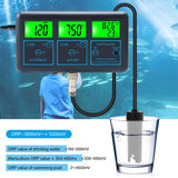 Yieryi WiFi Tuya Smart Monitor Fish Tank Aquarium SPA Pool Online Water Quality Meter PH ORP EC PPM CF Humidity TEMP Tester ATC