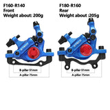 ZOOM XTECH HB100 Hydraulic Disc Brake Calipers Front & Rear Black Red Brake For MTB Bicycle Brake Set