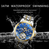ZUNPAI Automatic Mechanical Men's Watch Original Stainless Steel Waterproof Watches Luminous Business Casual Luxury Wristwatch