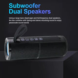 Zealsound Portable Bluetooth Speaker with 3D Loud Stereo Sound, Outdoor Speakers with RGB Lights Dual Pairing for Home Party