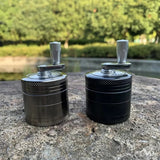 Zinc Alloy 40mm Four Layer Hand Crank Multifunctional Four Layer Spice Grinder Labor Saving Compact Kitchen Tools