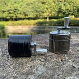Zinc Alloy 40mm Four Layer Hand Crank Multifunctional Four Layer Spice Grinder Labor Saving Compact Kitchen Tools