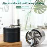 Zinc Alloy 40mm Four Layer Hand Crank Multifunctional Four Layer Spice Grinder Labor Saving Compact Kitchen Tools