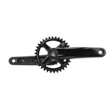 Bicycle Crank Arm Set Wear Resistant 34T CNC Machining Hollow Aluminium Alloy Bike Chainring Set Integrated with Tools for