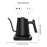 0.9L Electric Kettle - Temperature Control, Stainless Steel Inner, Quick Heating, 1200W for Pour Over Coffee and Tea