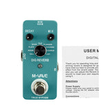 M-VAVE DIG REVERB Digital Guitar Effect Pedal 9 Reverb Types Decay & Mix Control True Bypass Full Metal Shell