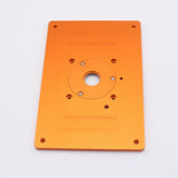 Trimming Machine Flip Plate Aluminum Router Table Insert Plate with Bushing and Cover for Electric Wood Milling Guide Table