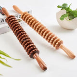 Wooden muscle relaxation e massager fiess yoga meridian thin leg cervical roller massage stick