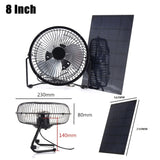 Panel Powered Ventilator Fan, Portable Greenhouse, Solar Exhaust Fan for Office, Outdoor Dog Chicken House, 5.2 W, 8 Inch