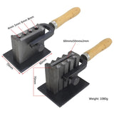 Gold/Sier/Metal Eu Molding Ingot Mould Size Adjustable Jewelry Tools Oil Groove Chisel Wooden Handle Moul