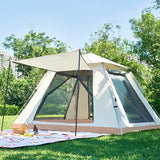 Quick Open with Canopy Automatic Camping Waterproof Portable Hexagonal Tent for Family 3-4/4-6 People