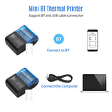 Wireless Mini Printers Portable Receipt Printer Thermal BT With 58mm Print Paper Mobile Phone Android POS PC Pocket