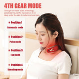 Electromagnetic pulse pain relief deep tissue cervical spine massage remote control neck massager