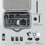 1 PCS Gray PU+Spandex Carrying Case - 360 X3 Storage Bag for Insta 360X3 Action Camera Handbag Box