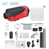 24V Car Mounted Air Diesel Heater with Remote Control LCD Display Automatic Ignition Copper Accessories for RV Trucks Vehicles