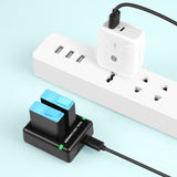 For Gopro Hero11 Black / HERO9 Black / HERO10 USB Dual Port Slot Double Battery Charger Black Action Camera Parts