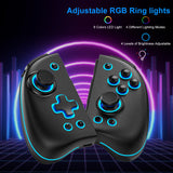 LinYuvo KS47 Wireless Joy Pad Controller for Switch/OLED with 8 Colors Adjustable LED,Hall Effect Joysitck/Back Map Button/Turbo